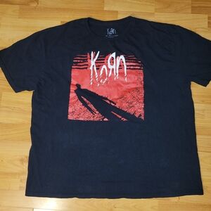 2XL Korn Shadow Man Nu Metal Band, Black and red T-Shirt